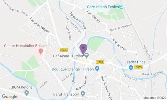 Localisation Hirson - 02500