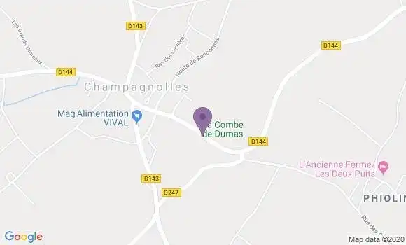 Localisation Champagnolles Ap - 17240
