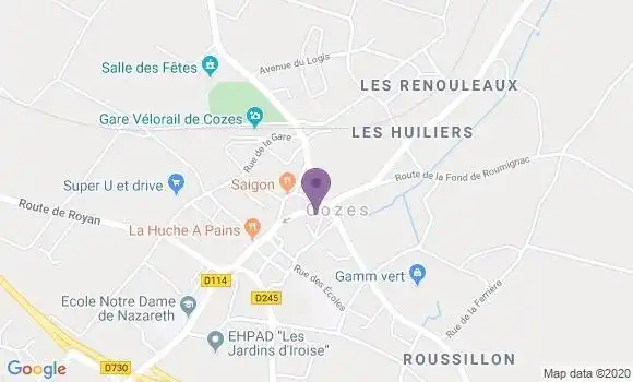 Localisation Cozes - 17120
