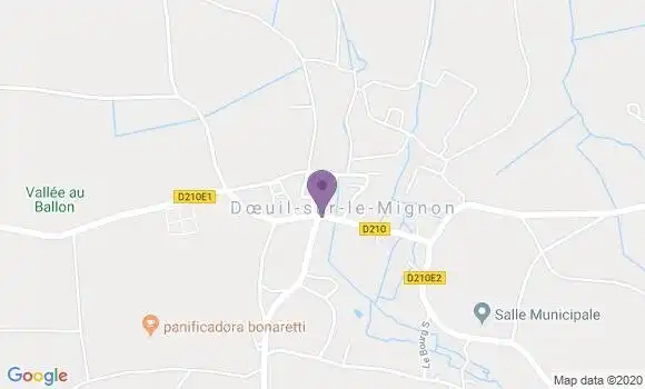 Localisation Doeuil sur le Mignon Ap - 17330