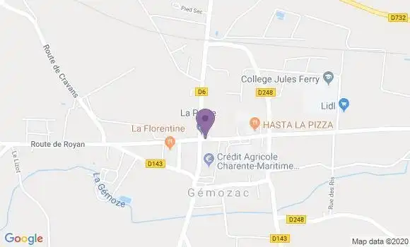 Localisation Gemozac - 17260