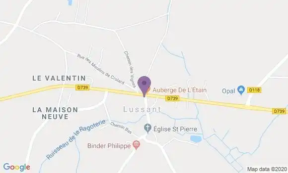 Localisation Lussant Bp - 17430