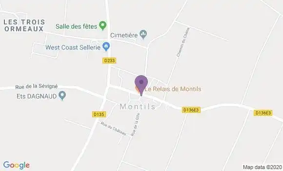 Localisation Montils Ap - 17800