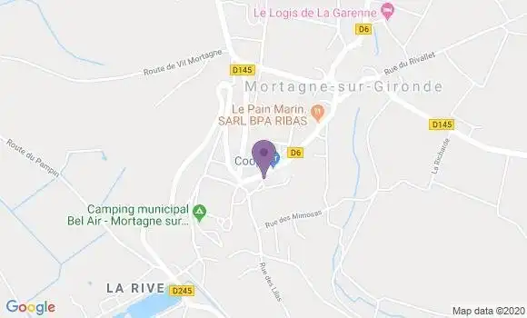 Localisation Mortagne sur Gironde Bp - 17120