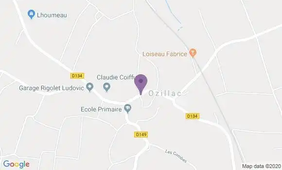 Localisation Ozillac Bp - 17500