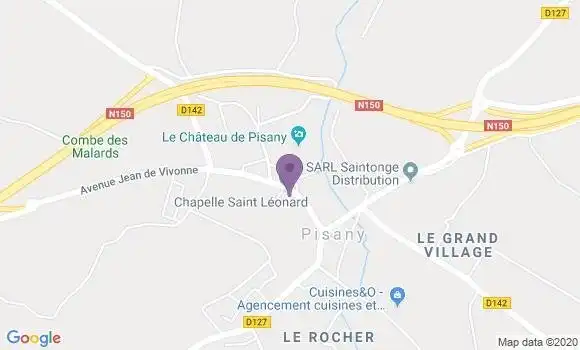 Localisation Pisany Bp - 17600