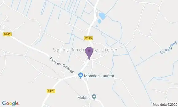 Localisation Saint Andre de Lidon Bp - 17260