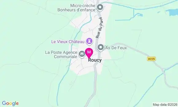 Localisation Roucy - 02160