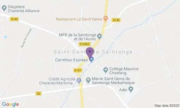 Localisation Saint Genis de Saintonge - 17240
