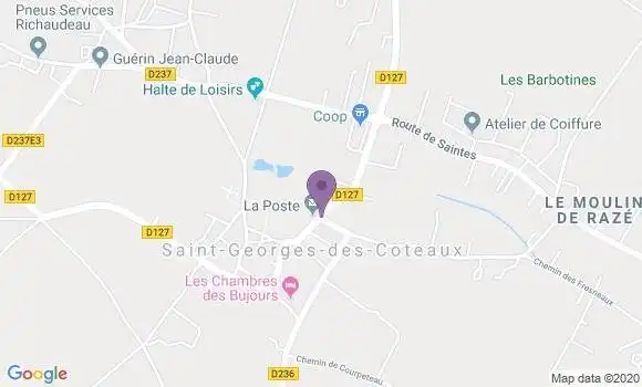 Localisation Saint Georges des Coteaux - 17810