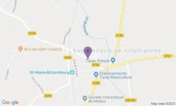 Localisation Saint Hilaire de Villefranche - 17770