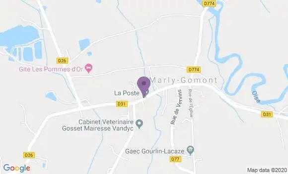 Localisation Marly Gomont Bp - 02120