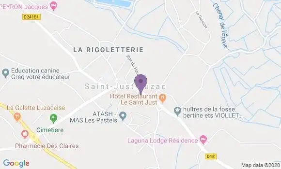 Localisation Saint Just Luzac Ap - 17320