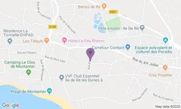 Localisation Sainte Marie de Re Bp - 17740