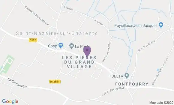 Localisation Saint Nazaire sur Charente Ap - 17780