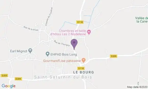 Localisation Saint Saturnin du Bois Bp - 17700