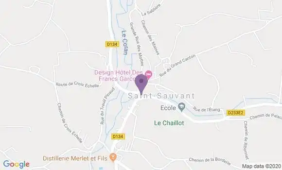 Localisation Saint Sauvant Ap - 17610