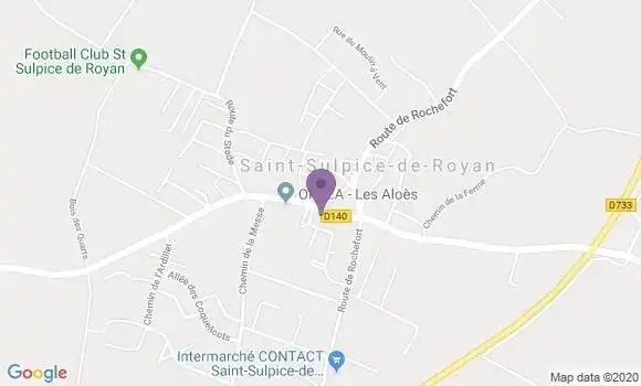 Localisation Saint Sulpice de Royan Bp - 17200