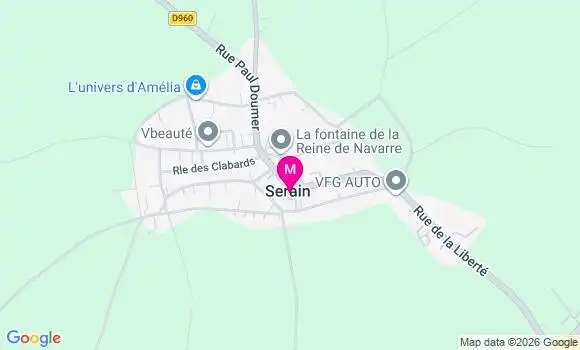 Localisation Serain - 02110
