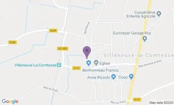 Localisation Villeneuve la Comtesse Ap - 17330