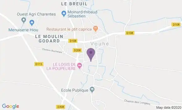 Localisation Vouhe Ap - 17700