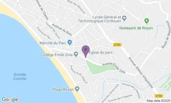 Localisation Royan le Parc Ap - 17200