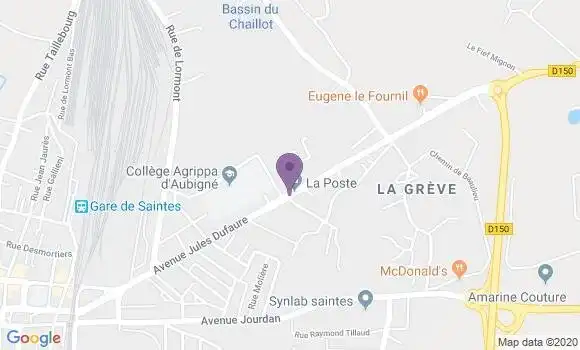 Localisation Saintes Nivelles Bp - 17100