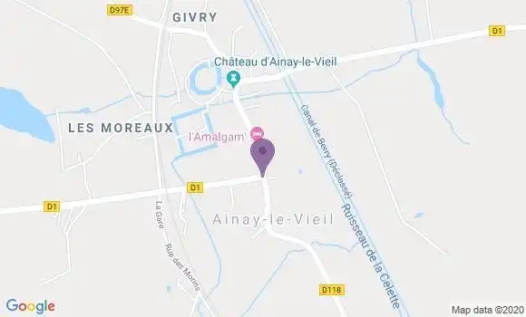 Localisation Ainay le Vieil Ap - 18200