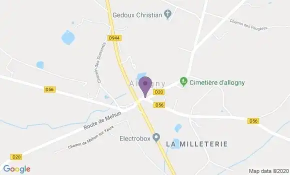 Localisation Allogny Ap - 18110
