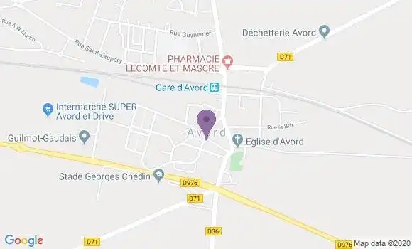 Localisation Avord - 18520