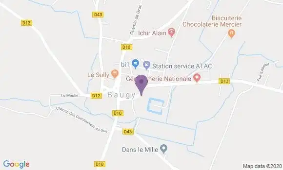 Localisation Baugy Bp - 18800