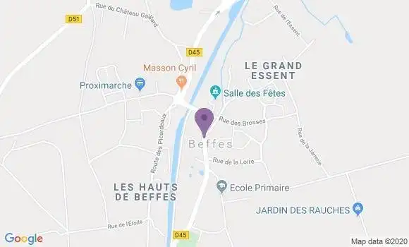 Localisation Beffes Bp - 18320