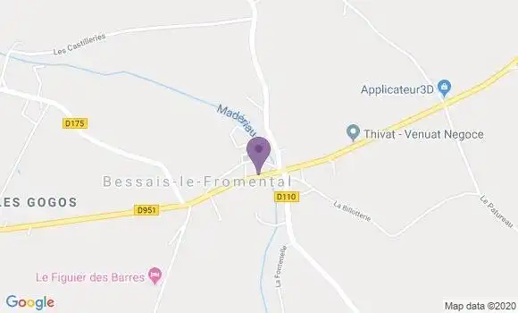 Localisation Bessais le Fromental Ap - 18210