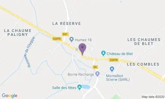 Localisation Blet - 18350