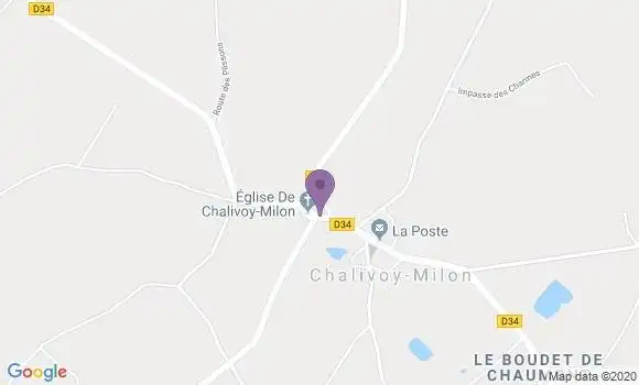 Localisation Chalivoy Milon Ap - 18130