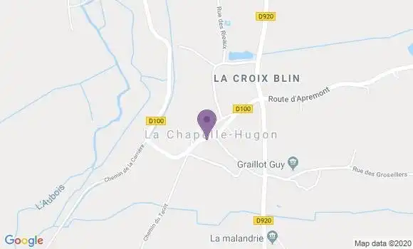 Localisation La Chapelle Hugon Ap - 18150