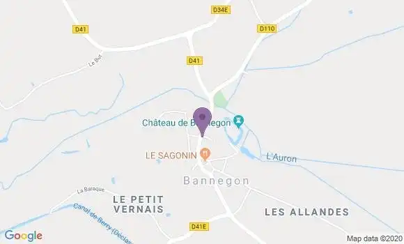 Localisation Bannegon Ap - 18210
