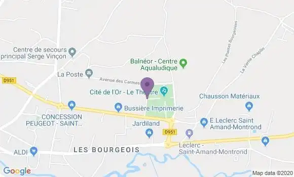 Localisation St Amand Montrond Cite de l