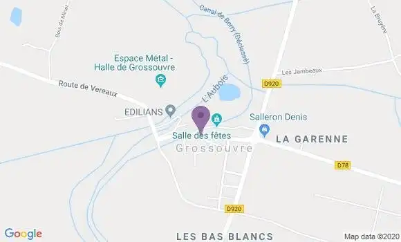 Localisation Grossouvre Ap - 18600