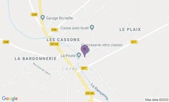 Localisation Levet Bp - 18340
