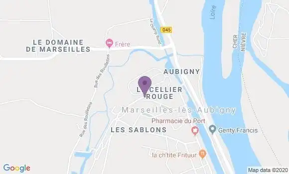 Localisation Marseilles les Aubigny Bp - 18320