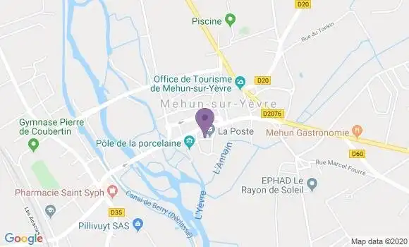 Localisation Mehun sur Yevre - 18500