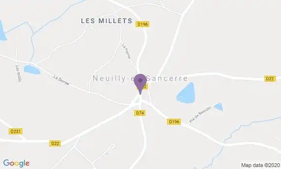 Localisation Neuilly En Sancerre Ap - 18250