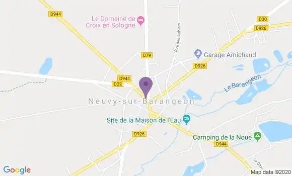 Localisation Neuvy sur Barangeon - 18330