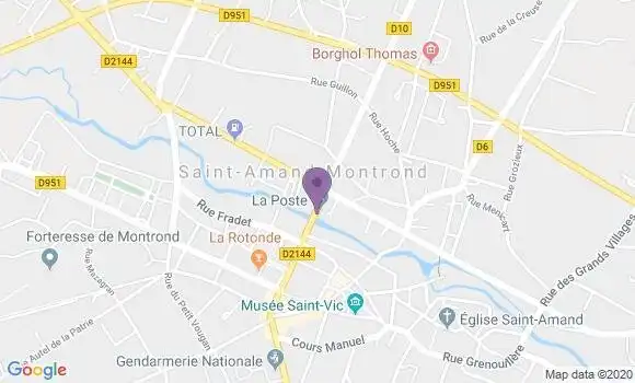 Localisation Saint Amand Montrond - 18200