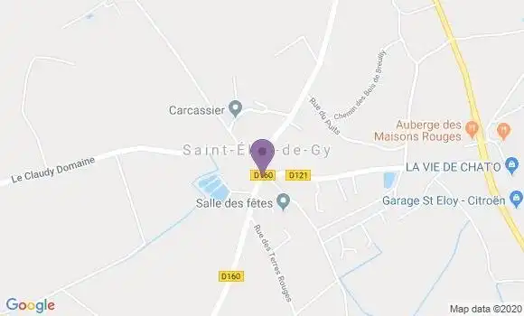 Localisation Saint Eloy de Gy Bp - 18110