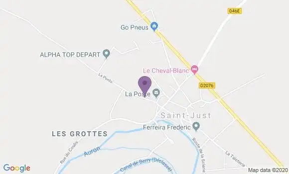 Localisation Saint Just Ap - 18340