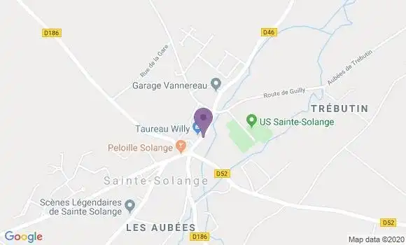 Localisation Sainte Solange Ap - 18220