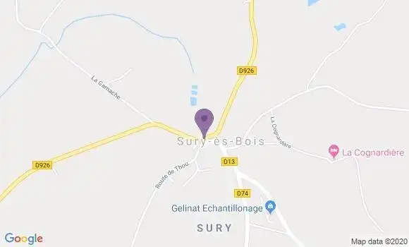 Localisation Sury Es Bois Ap - 18260