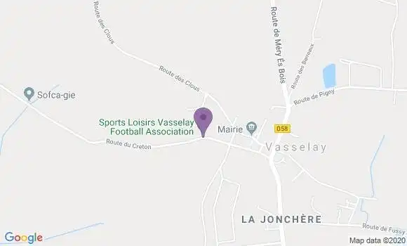Localisation Vasselay Ap - 18110